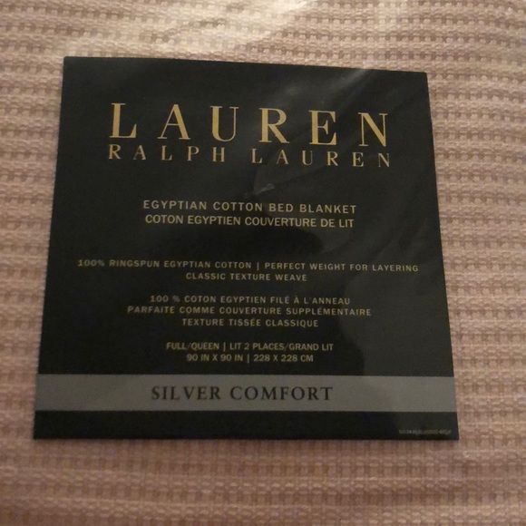 NEW ralph lauren bed blanket full/queen blush pink - Picture 2 of 5